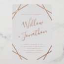 Search for rose gold and grey wedding invitations Minimal