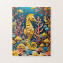 Search for seahorse puzzles Aquatic