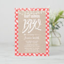 Search for red plaid baby shower invitations Barbeque