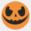 Search for evil pumpkin stickers Halloween party