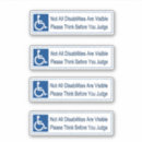 Search for visibility stickers Invisible disability