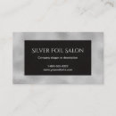 Search for silver foil business cards Salon