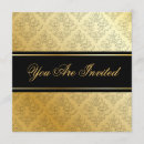 Search for black gold damask wedding invitations Party