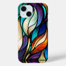 Search for stained glass leaves iphone cases Abstract