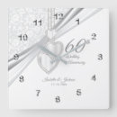 Search for 60th wedding anniversary clocks Heart
