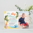 Search for the big one surf 1st birthday invitations Surfboard
