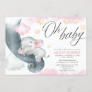 Search for yellow elephant baby shower invitations Little peanut