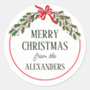Search for christmas garland stickers Red and green