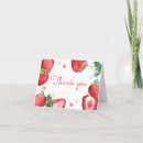 Search for strawberry thank you cards Red