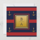 Search for navy blue red wedding invitations Stripes