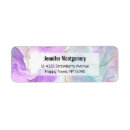 Search for purple ribbon return address labels Elegant