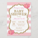 Search for pink gold pumpkin invitations Our little pumpkin