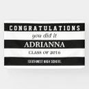 Search for black and white stripes banners Congratulations