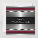 Search for red and black 40th birthday invitations Elegant