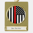 Search for firemen christmas tree decorations Thin red line