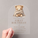 Search for teddy bear 1st birthday invitations Party