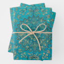 Search for ornament wrapping paper Turquoise