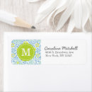 Search for blue damask return address labels Modern