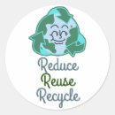 Search for earth reduce reuse recycle stickers Global warming