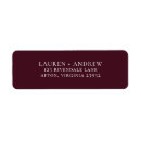 Search for burgundy return address labels Red