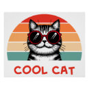 Search for cool cat posters Cat wearing glasses
