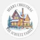 Search for christmas logs stickers Log cabin