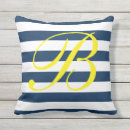 Search for yellow and white striped cushions Monogrammed