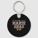Search for mardi gras party key rings Fleur de lis