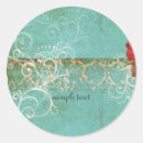 Search for damask round stickers Blue