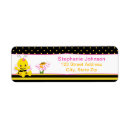 Search for bumble bee birthday return address labels Baby shower