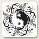 Search for yin yang coasters Black and white