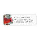 Search for winter cardinal return address labels Bird
