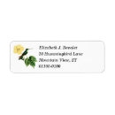 Search for tropical flower return address labels Vintage