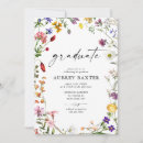 Search for wildflower graduation invitations Watercolor