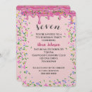 Search for pink 7th birthday invitations Sprinkles