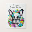 Search for boston terrier puzzles Flowers
