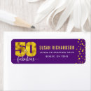 Search for elegant birthday party return address labels Purple