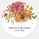 Search for rustic floral wedding stickers Gold