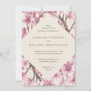 Search for pink cherry blossom wedding invitations Modern
