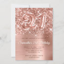 Search for rose gold balloons 21st birthday invitations Modern