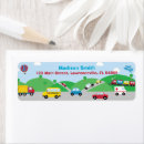 Search for transportation return address labels School bus