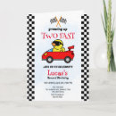 Search for cute race car birthday invitations Party