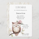 Search for pink owl birthday invitations Floral
