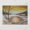 Search for winter painting postcards Forest
