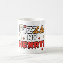 Search for cute pizza mugs Heart
