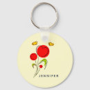 Search for red flower key rings Pretty
