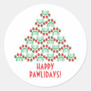 Search for christmas paw print stickers Happy pawlidays