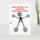 Search for badminton player cards Cartoon