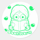 Search for the bookworm stickers Cute