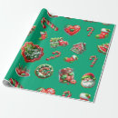 Search for christmas cookie wrapping paper Red and green